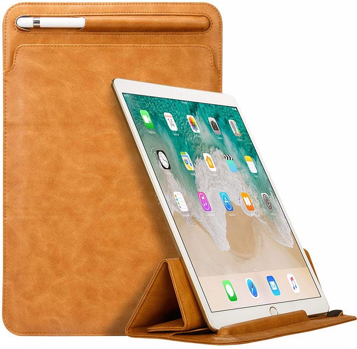 фото Чехол для планшета Jison Magnetic Four Fold Stand (JS-PRO-23M20) для iPad Pro 10.5, коричневый