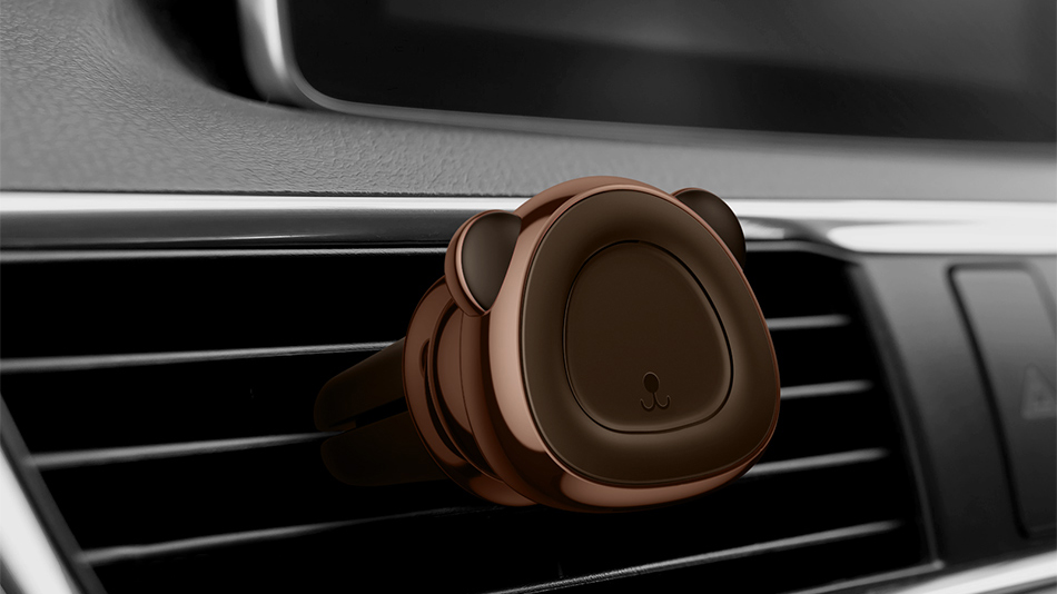 фото Держатель для телефона Baseus Bear Magnetic Car Bracket, коричневый
