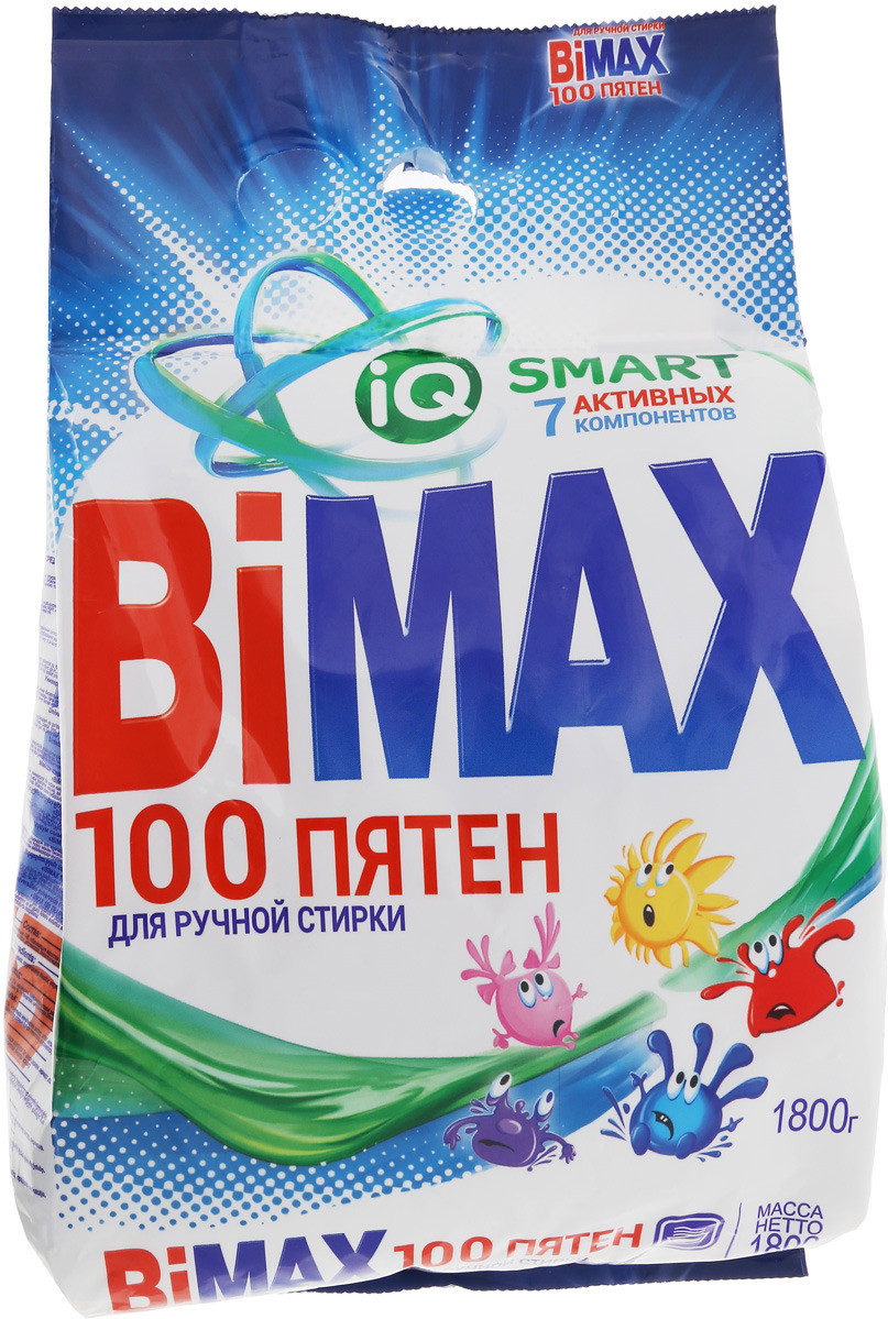 фото Стиральный порошок BiMax "100 пятен", 1,8 кг