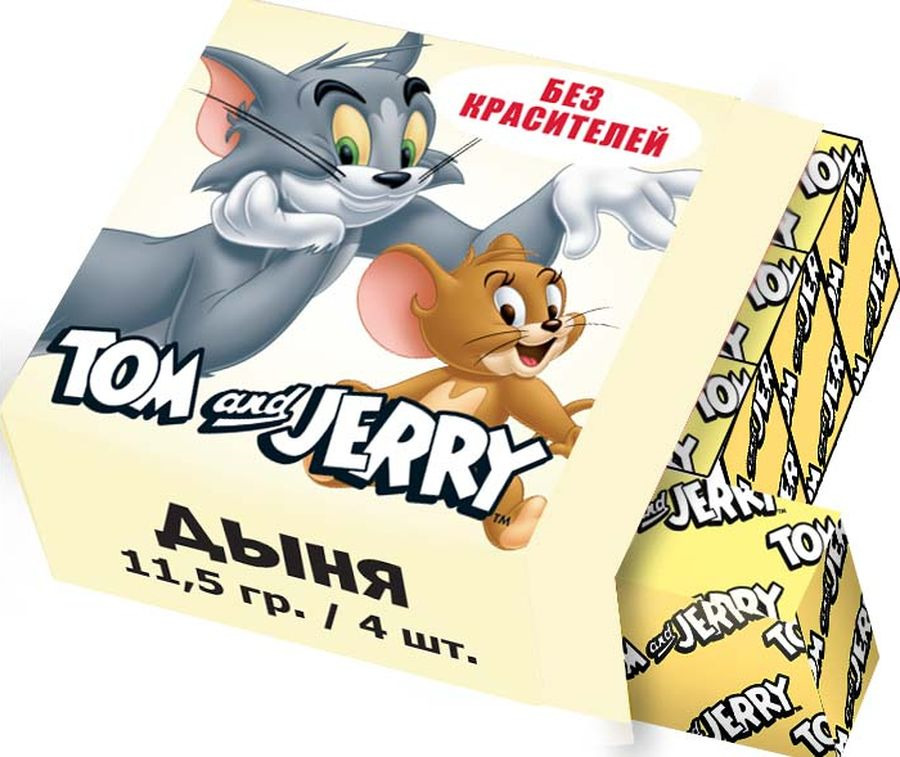 фото Жевательные конфеты Tom and Jerry Дыня, 40 шт по 11,5 г