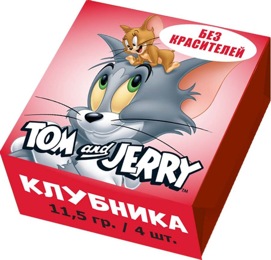 фото Жевательные конфеты Tom and Jerry Клубника, 40 шт по 11,5 г