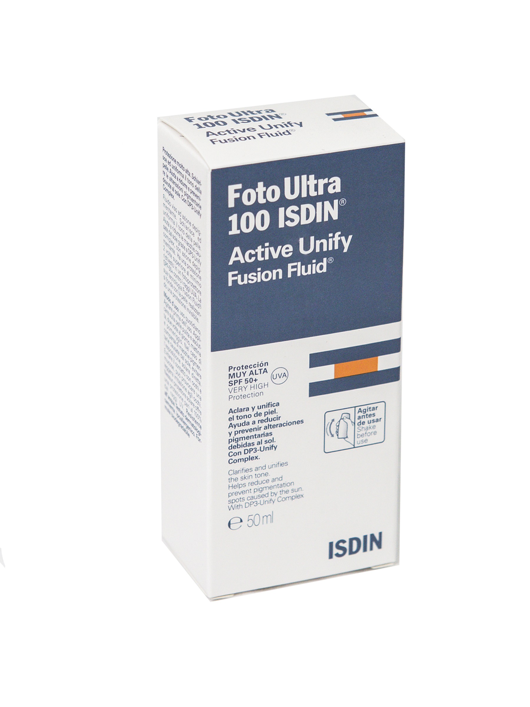 фото Флюид для лица ISDIN Флюид для лица Foto Ultra 100 Active Unify / Fusion Fluid SIN COLOR, SPF 50+, 50 мл