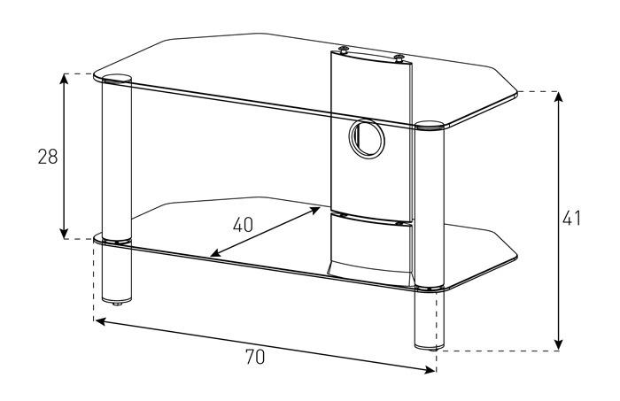 фото Стойка для ТВ Sonorous NEO 270 C-SLV