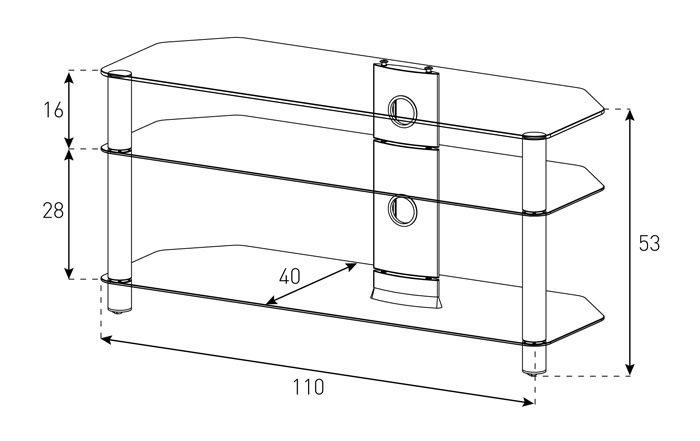 фото Стойка для ТВ Sonorous NEO 3110 C-SLV