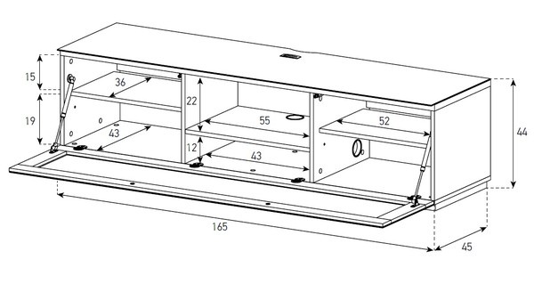 фото Стойка для ТВ Sonorous STD 160F BLK-COR-BS