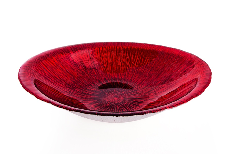 фото Блюдо АКСАМ-АКДЖАМ Овальное РУБИН, 18663/2, диаметр  40 см, подарочная упаковка, красный
