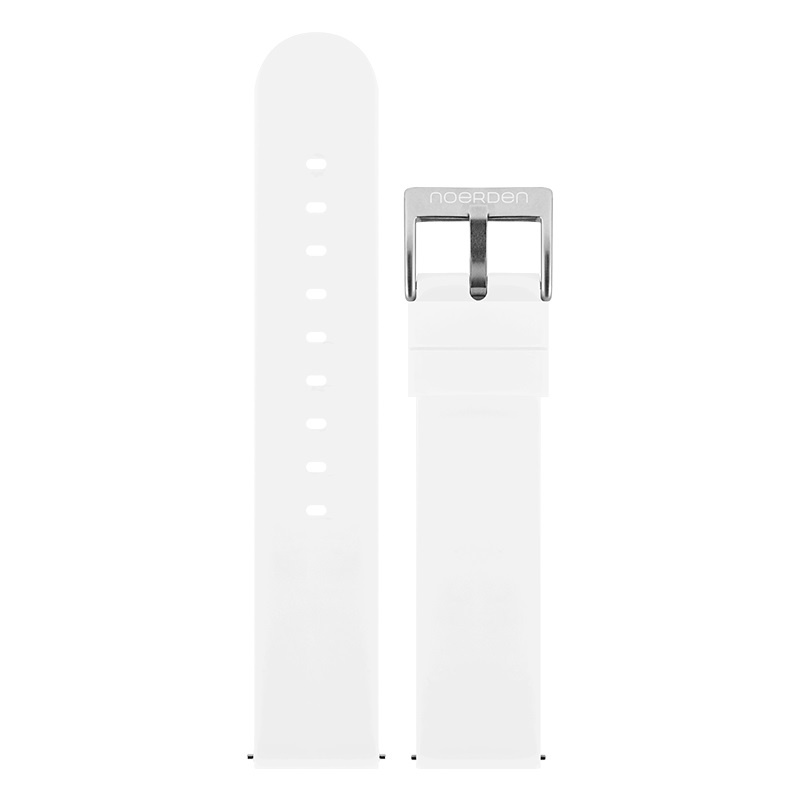 Ремешок для смарт-часов Noerden Универсальный 20 мм, силиконовый, PAB-0005, белый