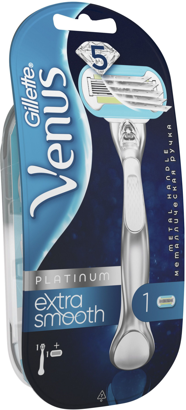 фото Бритвенный станок женский Gillette Venus Platinum, 1 сменная касета