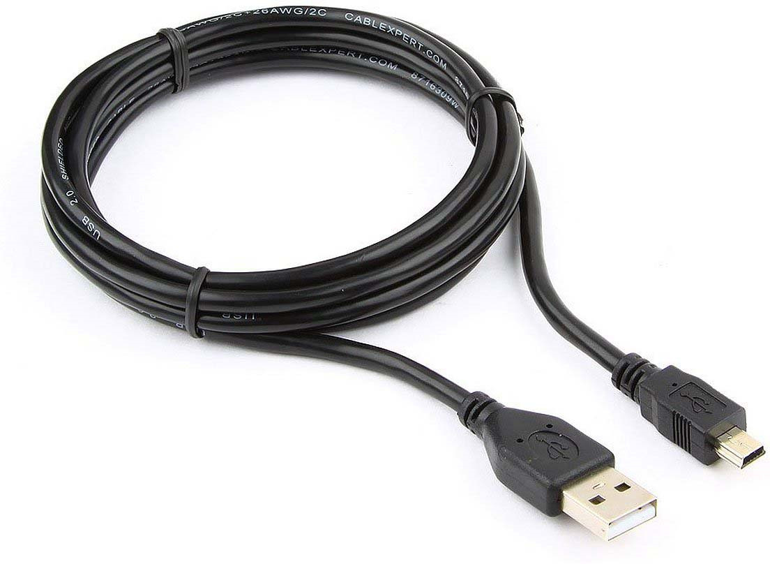 фото Кабель Cablexpert USB 2.0 Pro Cablexpert AM/miniBM 5P, 1,8 м, CCP-USB2-AM5P-6, черный