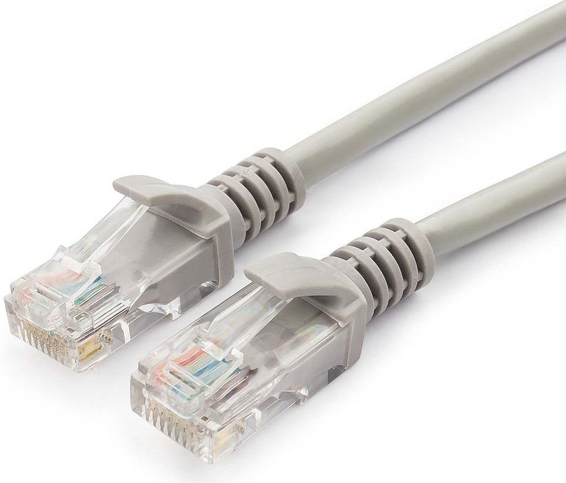 фото Кабель патч-корд UTP Cablexpert RJ-45, 1 м, PP12-1m, серый