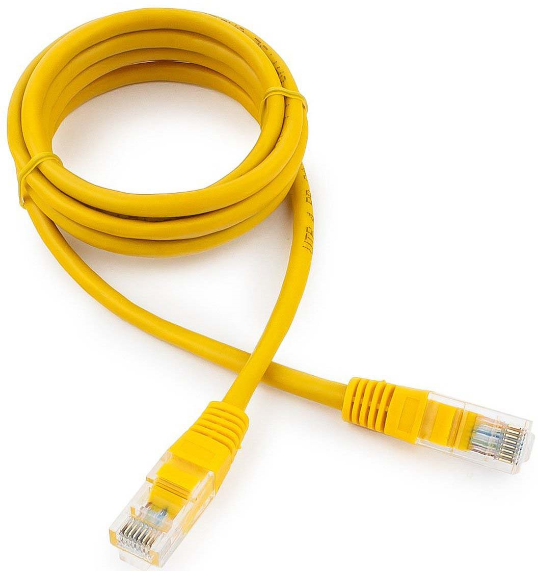 фото Кабель патч-корд UTP Cablexpert RJ-45, 1,5 м, PP12-1.5M/Y, желтый