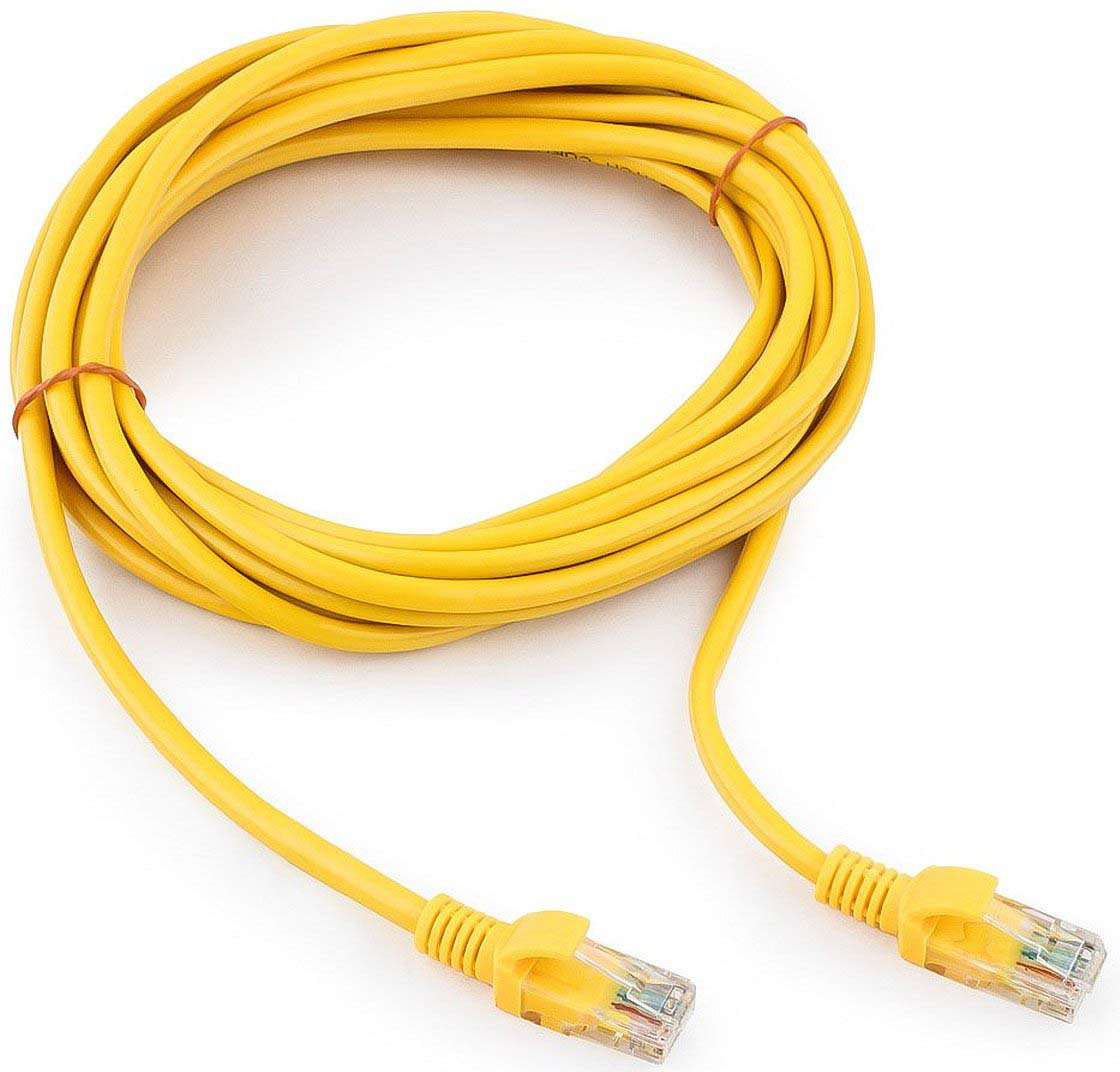 фото Кабель патч-корд UTP Cablexpert RJ-45, 5 м, PP12-5M/Y, желтый