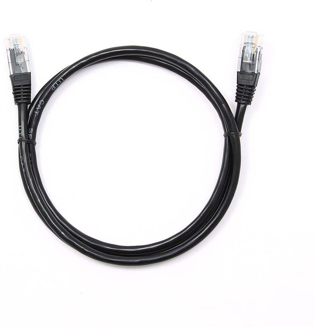 фото Кабель патч-корд UTP Cablexpert RJ-45, 1 м, PP12-1M/BK, черный