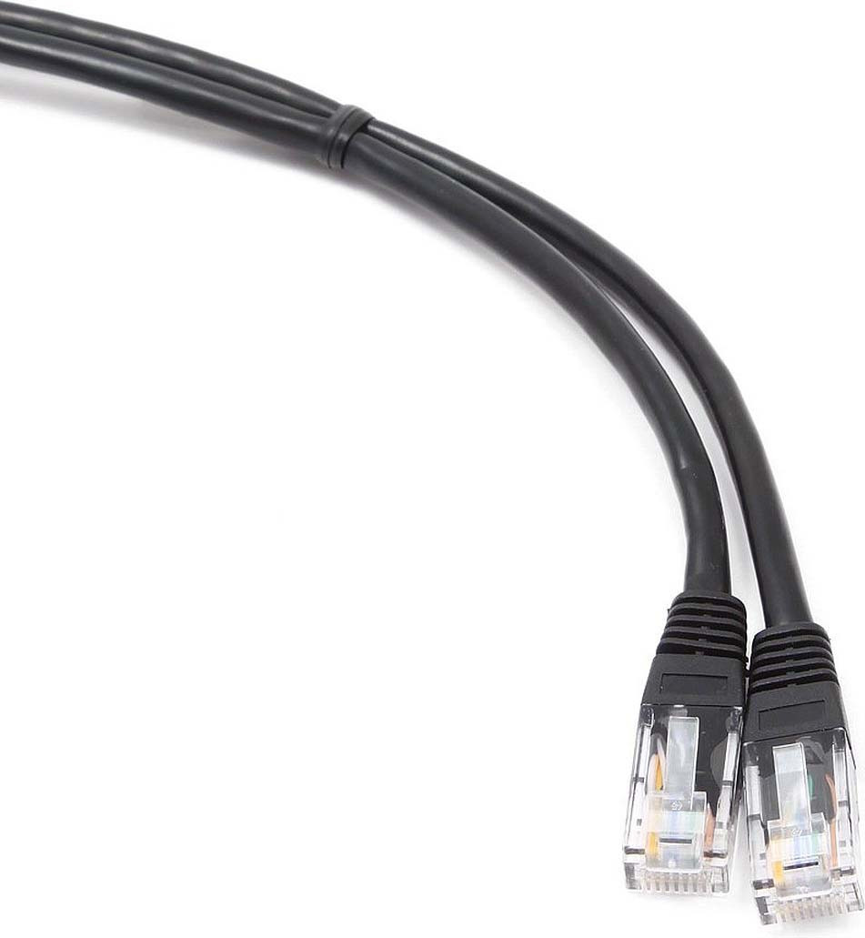 фото Кабель патч-корд UTP Cablexpert RJ-45, 1 м, PP12-1M/BK, черный