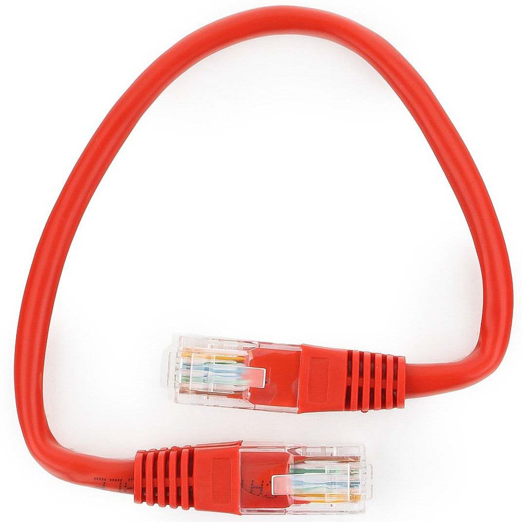 фото Кабель патч-корд UTP Cablexpert RJ-45, 0,25 м, PP12-0.25M/R, красный