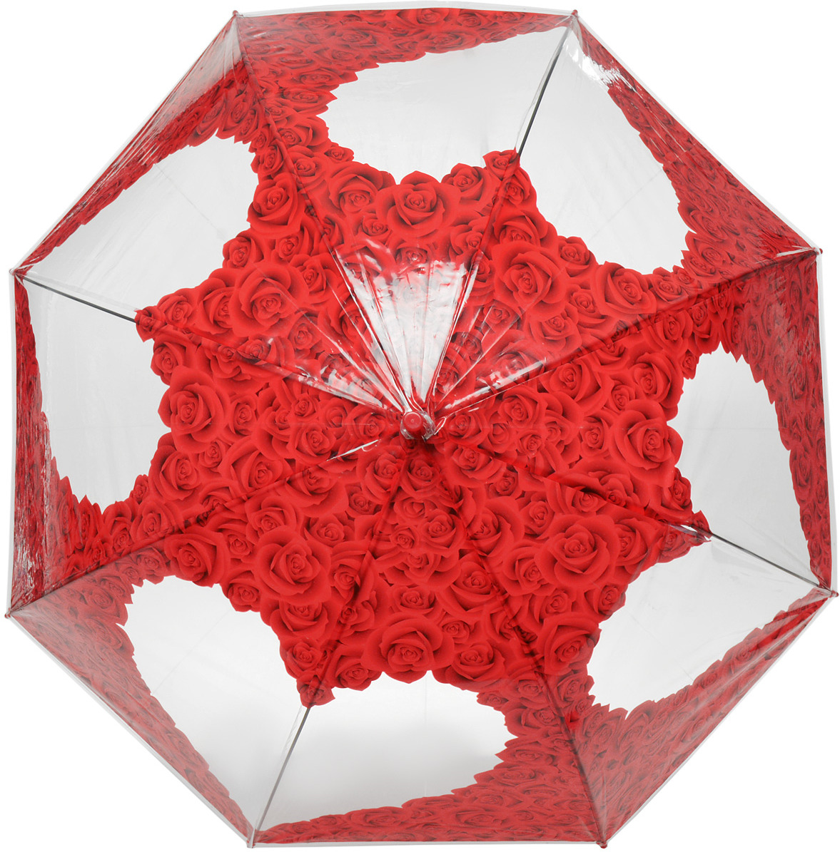 фото Зонт-трость женский Flioraj "Розы", полуавтомат, цвет: красный. 121216 FJ
