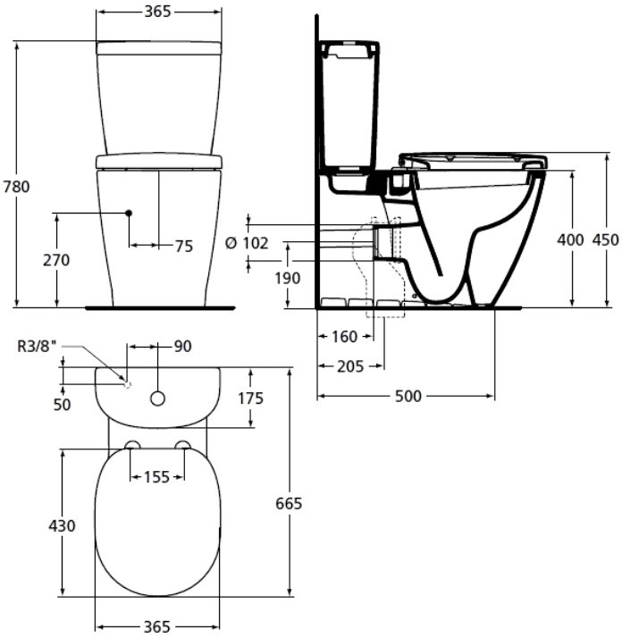 фото Унитаз Ideal Standard Унитаз компакт, белый