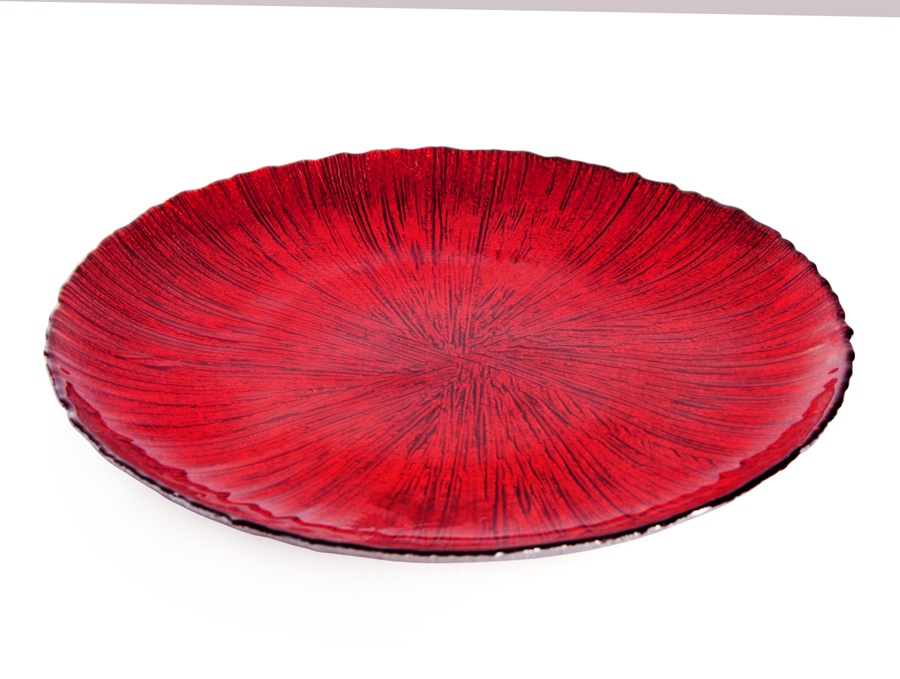 фото Тарелка АКСАМ-АКДЖАМ РУБИН, 17545/2, диаметр 40 см, подарочная упаковка, красный
