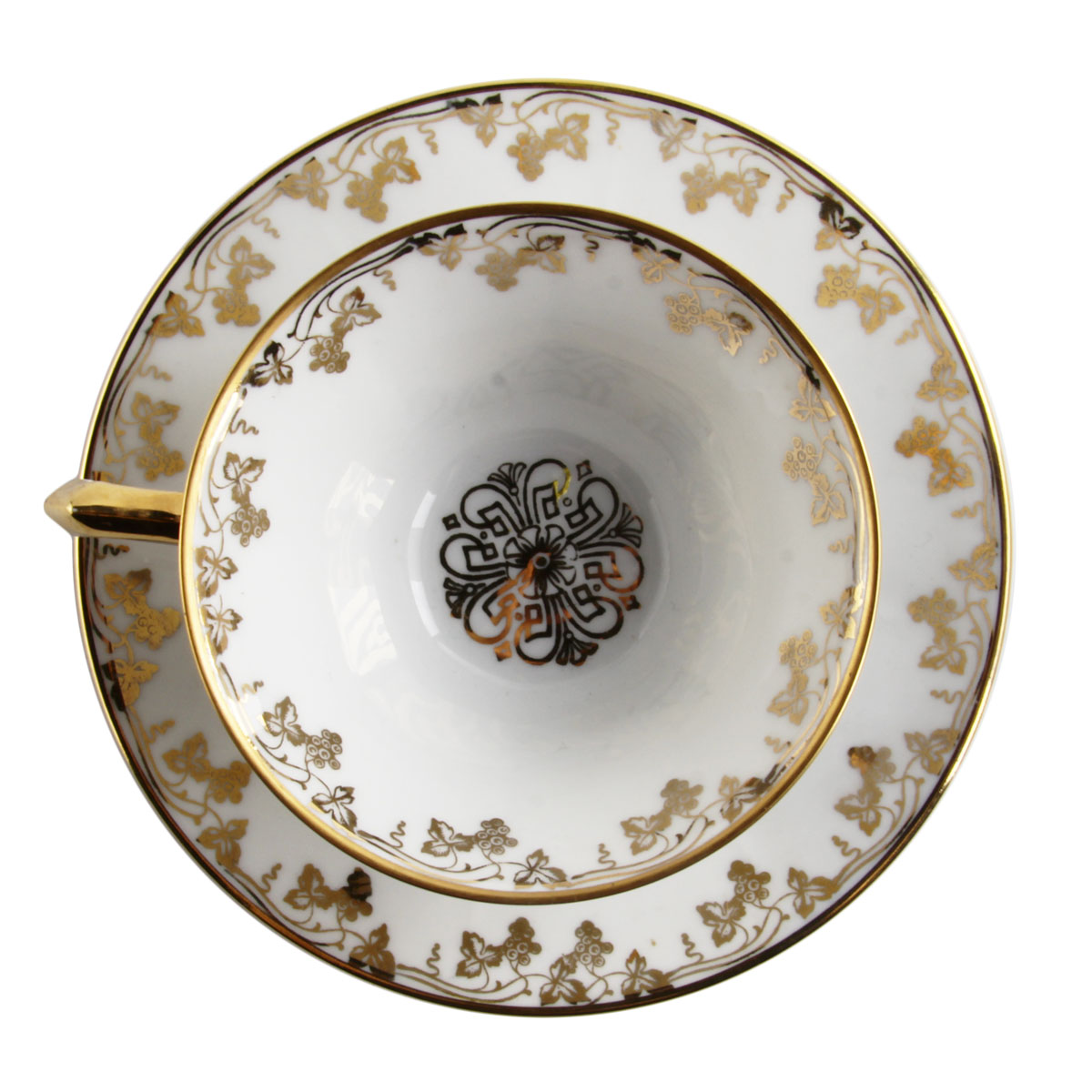 фото Чайная пара Limoges Porcelain Чайная пара в классическом стиле Лимож, белый, золотой