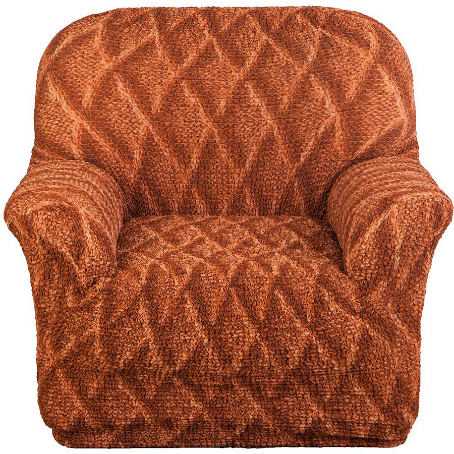 фото Еврочехол на кресло Еврочехол "Ромбы", цвет: оранжевый. 6/38-1