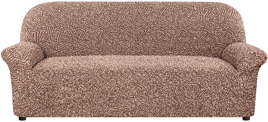 фото Чехол на 3-местный диван Еврочехол "Виста Меандр", 6/148-3, коричневый, ширина 240 см