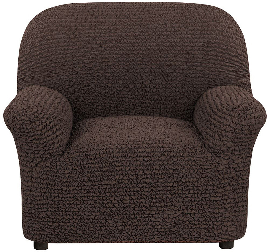 фото Чехол на кресло Еврочехол "Микрофибра", цвет: черный шоколад, 60-100 см