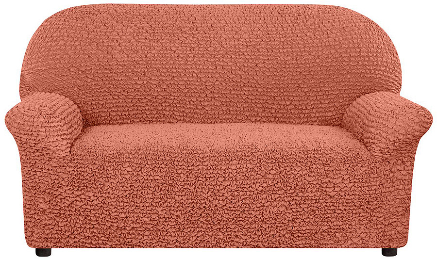 фото Чехол на 2-х местный диван Еврочехол "Микрофибра", цвет: терракотовый, 120-160 см
