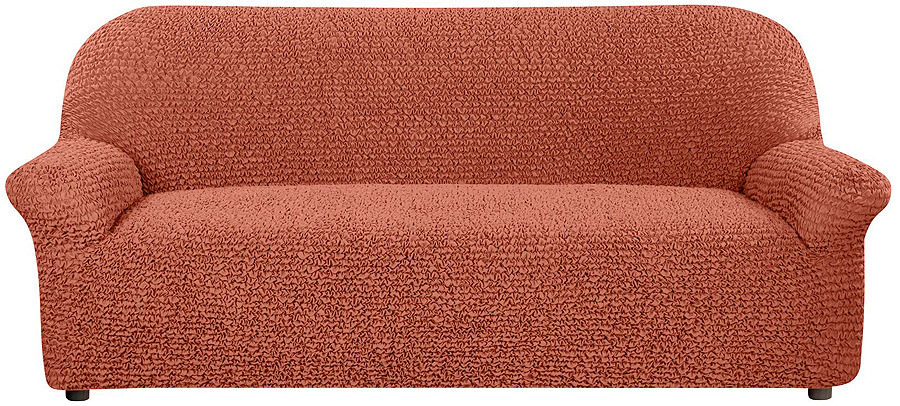 фото Чехол на 3-х местный диван Еврочехол "Микрофибра", цвет: терракотовый, 160-240 см