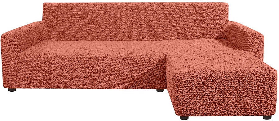 фото Чехол на угловой диван Еврочехол "Микрофибра", правый угол, цвет: терракотовый
