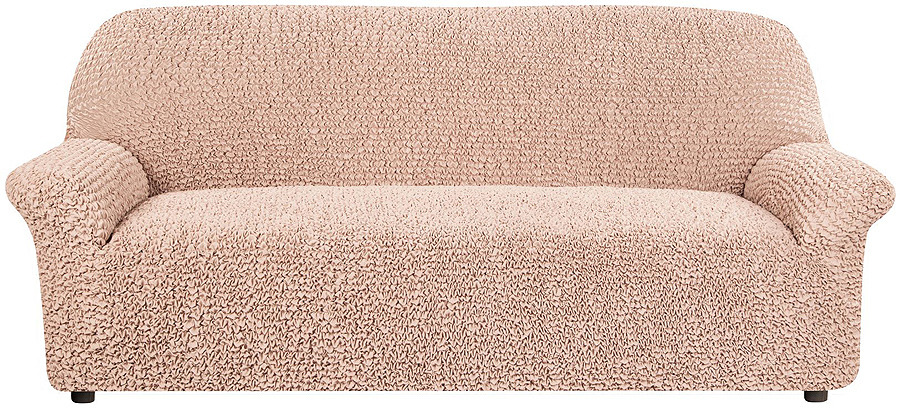 фото Чехол на 3-местный диван Еврочехол "Микрофибра", 3/192-3, светло-розовый, ширина 240 см
