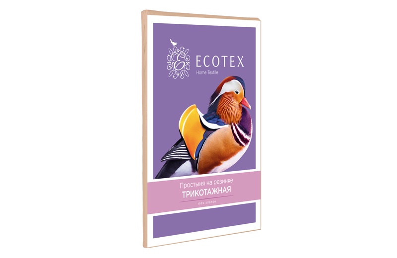 фото Простыня Ecotex трикотажная 140x200 желтый