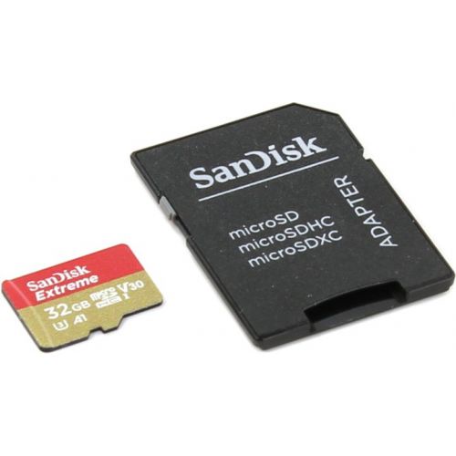 фото Карта памяти SanDisk MicroSD 32GB Class 10 Extreme Action Cameras UHS-I U3 A1 (100 Mb/s) + SD адаптер