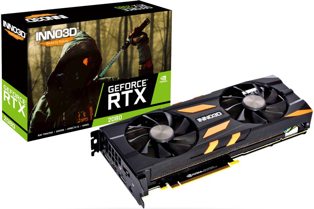 фото Видеокарта nVidia GeForce RTX2080 Inno3D Twin X2 PCI-E 8192Mb, N20802-08D6-1180633