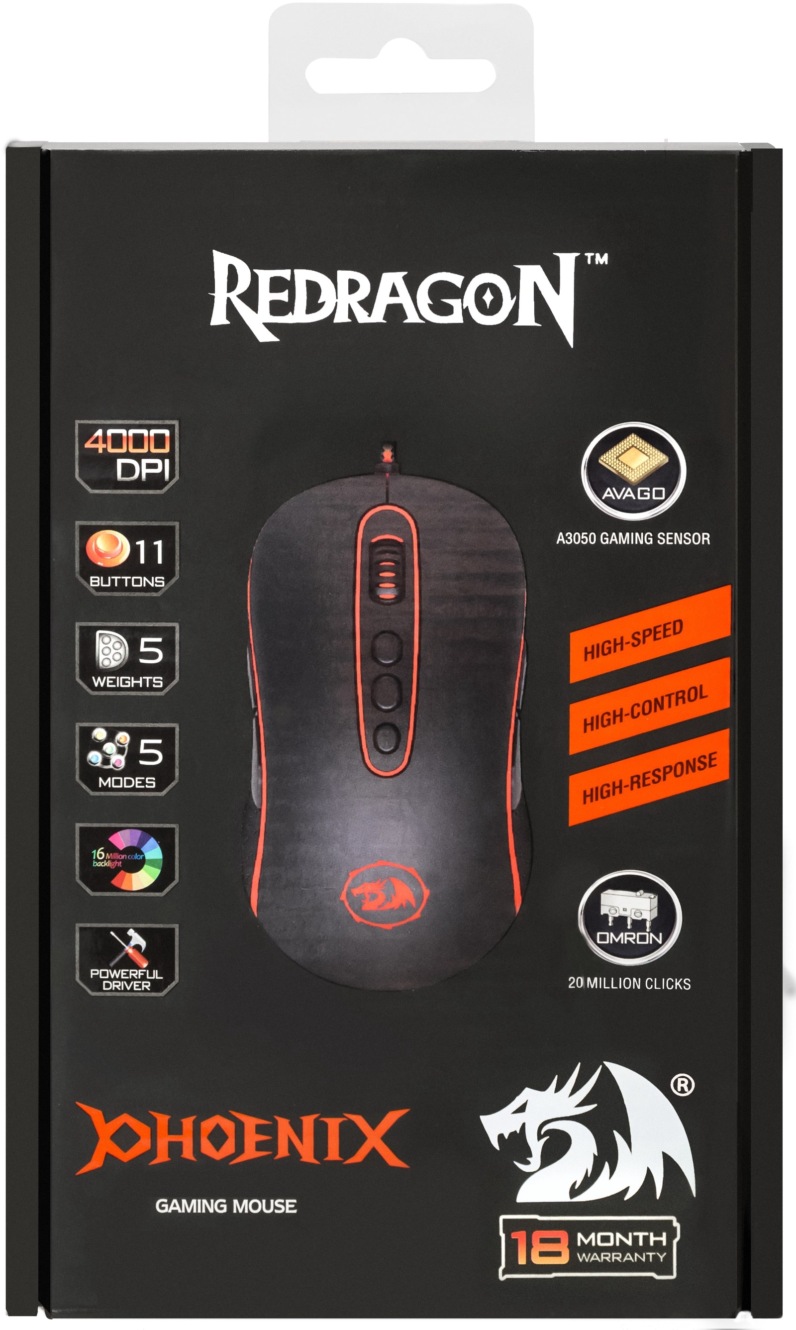 фото Игровая мышь Redragon  PHOENIX, черный, красный