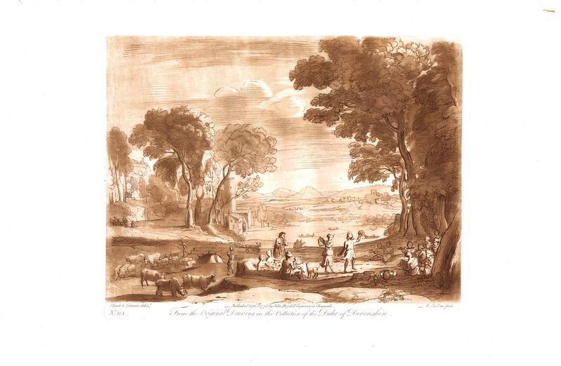 фото Гравюра Ричард Ирлом Лист 113. Деревенские развлечения. Офорт, меццо-тинто. Англия, Лондон, 1775 год