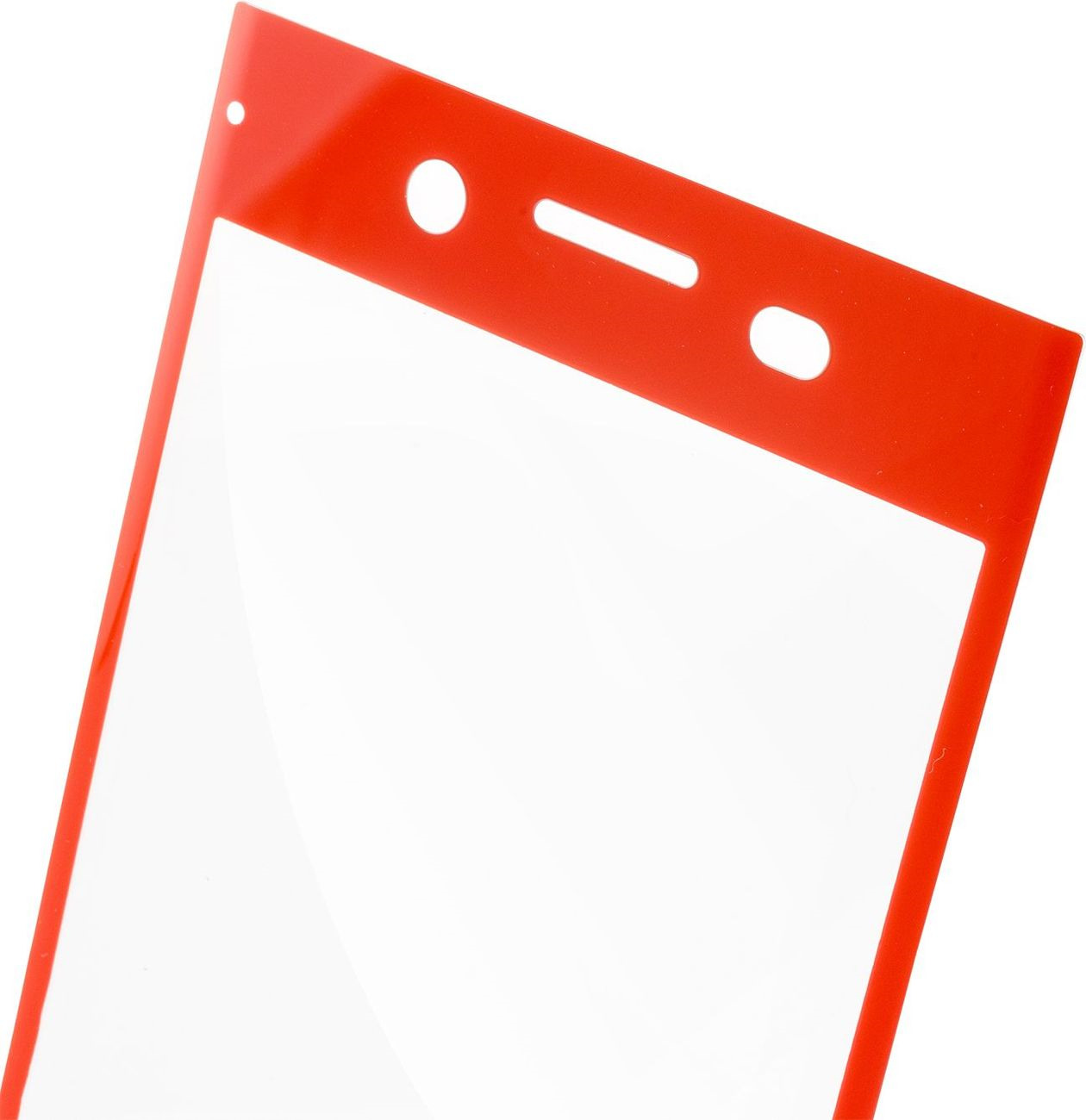 фото Защитное стекло Brosco 3D полноприклеивающееся для Sony Xperia XZ Premium, красный