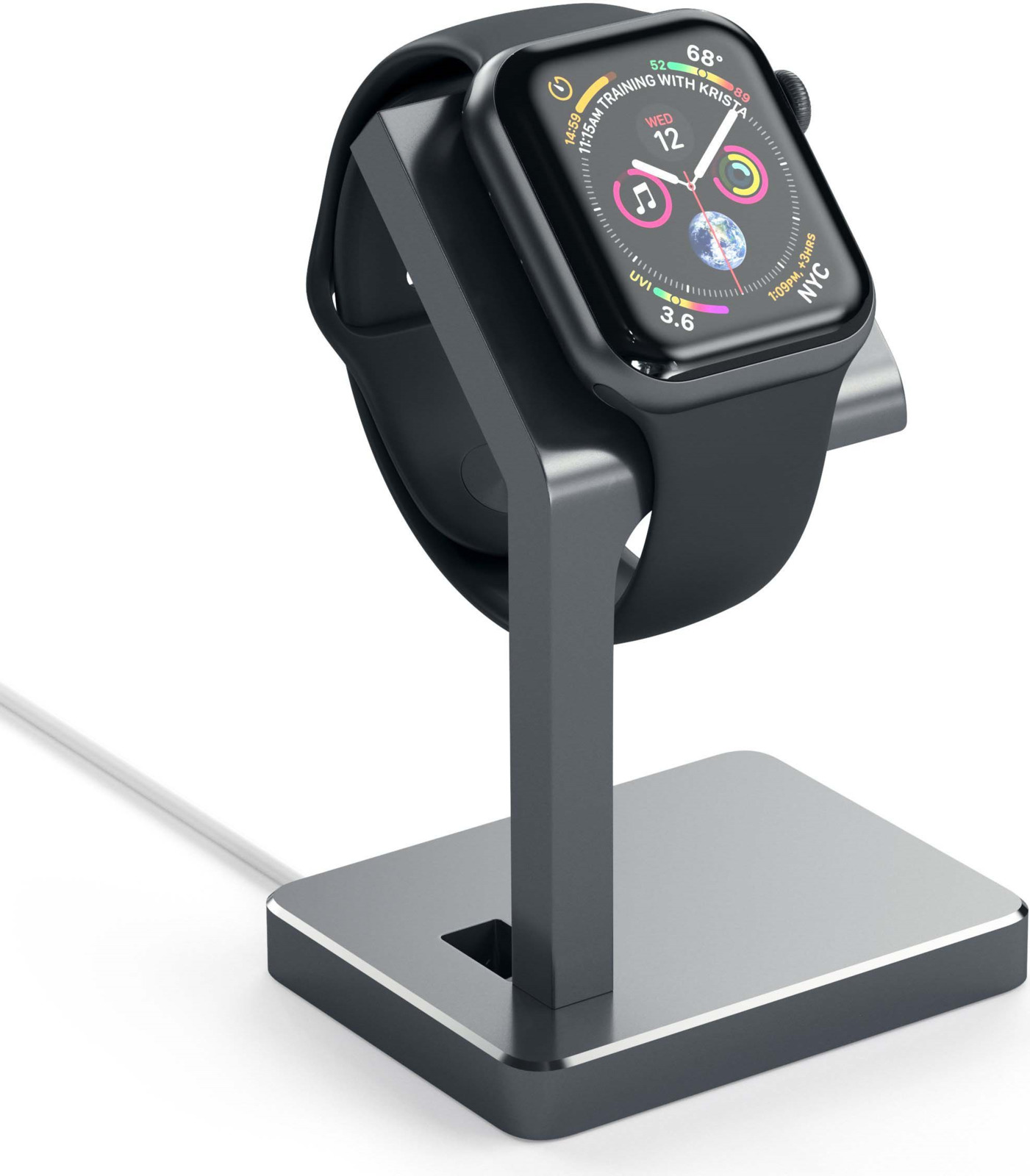 фото Док-станция Satechi Aluminum Apple Watch Charging Stand для Apple Watch, ST-AWSM, серый