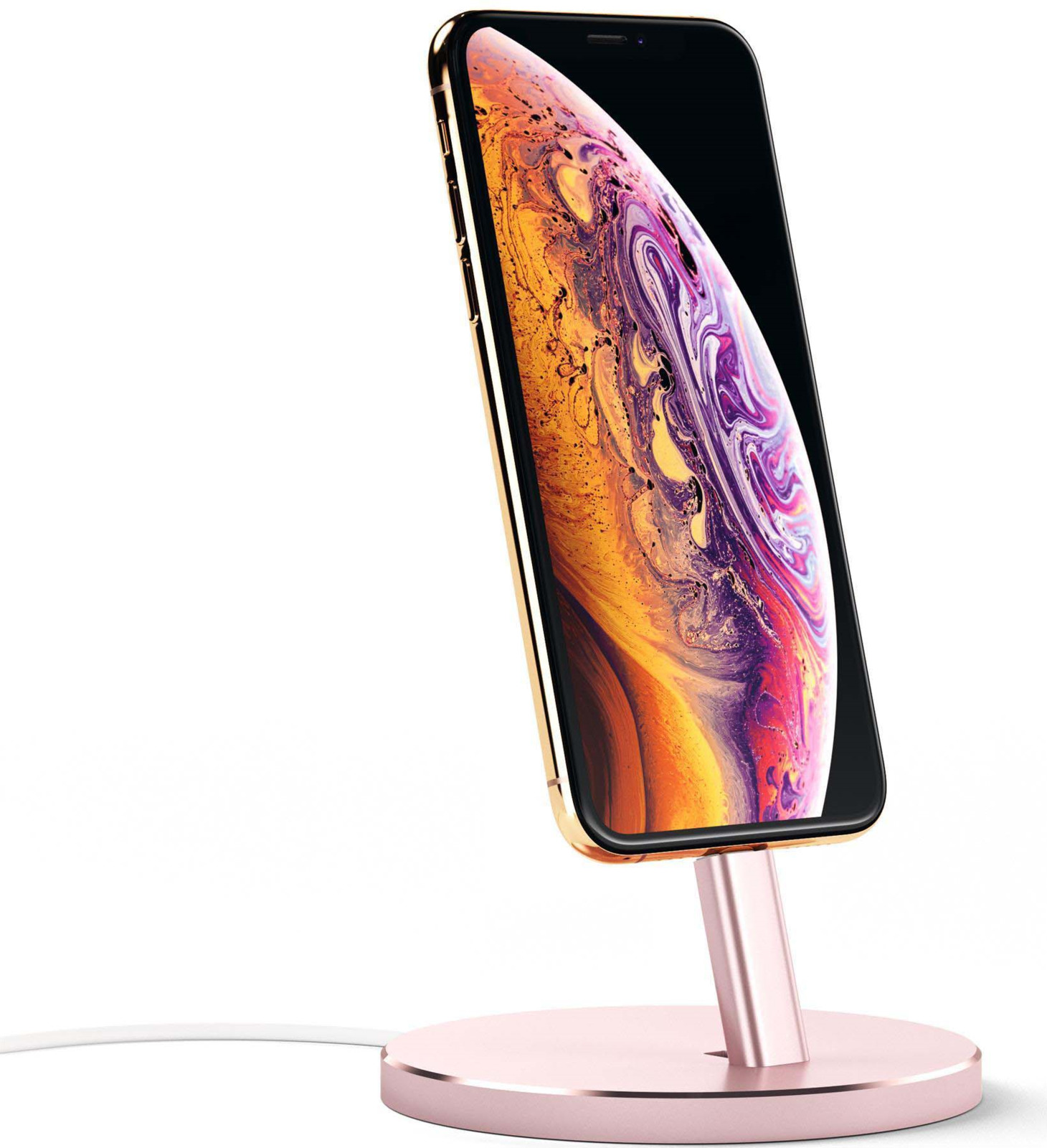 фото Док-станция Satechi Aluminum Desktop Charging Stand для iPhone с Lightning разъемом, ST-AIPDR, розовый