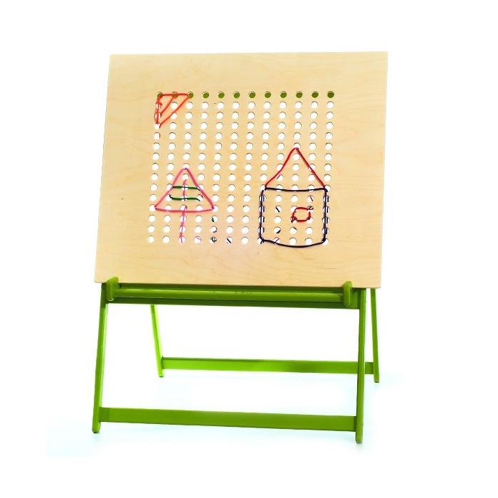 фото Развивающая игрушка Форатойс "Панель для вышивания" бежевый, зеленый
