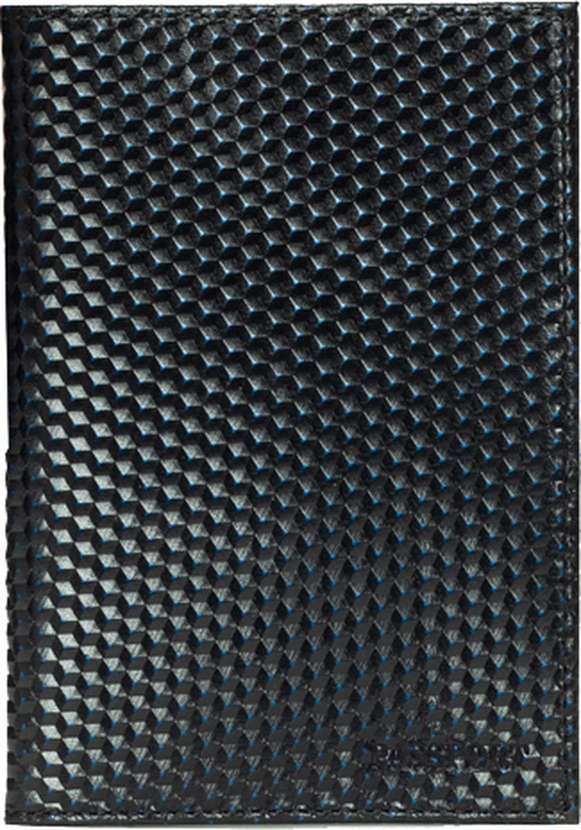 фото Обложка для паспорта женская Fabula 3D, O.95.GT, черный, синий