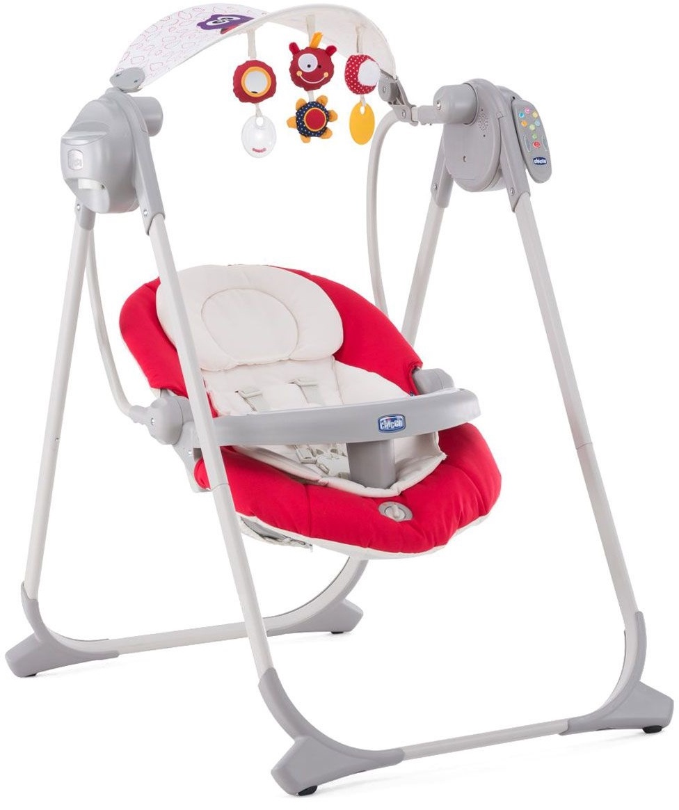 фото Качели для новорожденных Chicco Polly Swing Up красный