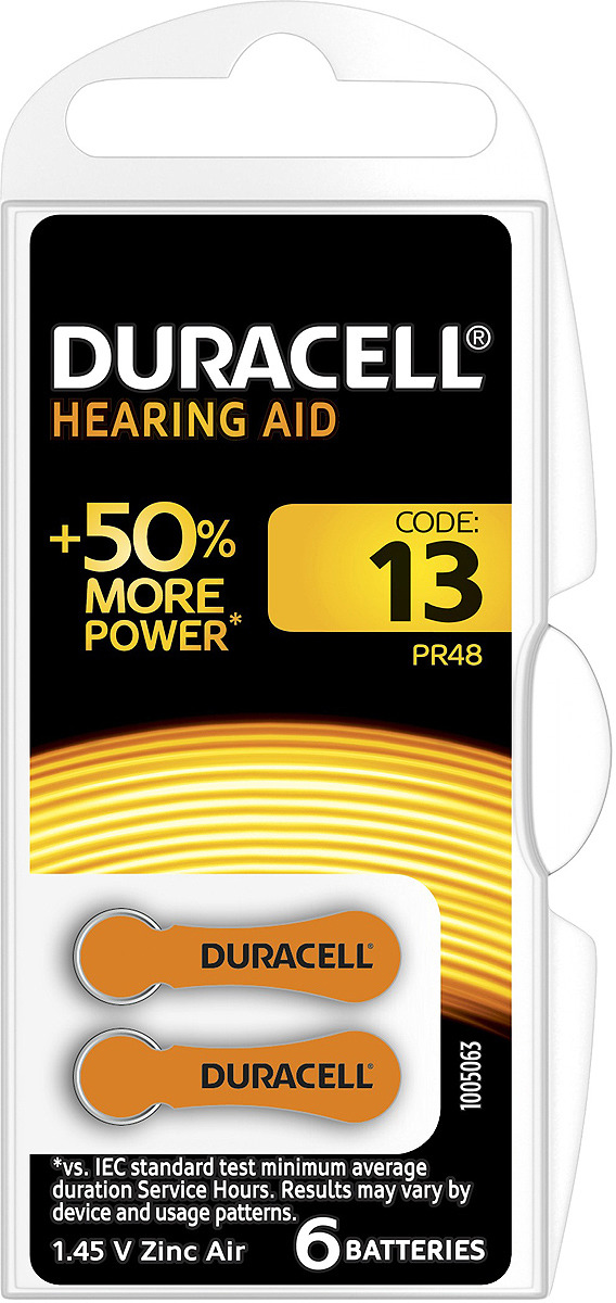 фото Батарейка Duracell ZA13-6BL, 6 шт