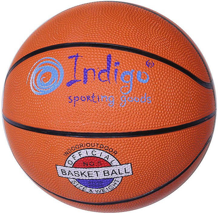 Мяч баскетбольный Indigo, 7300-5-TBR, оранжевый, размер 5