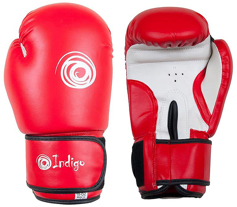 Боксерские перчатки Indigo, PS-799, красный, вес 6 унций