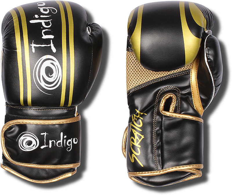 Боксерские перчатки Indigo, PBG-110, черный, вес 14 унций
