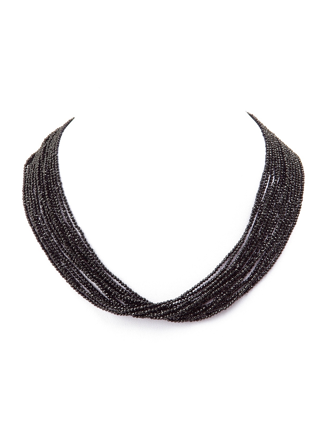 фото Колье/ожерелье бижутерное ЖемАрт с864-043, Шпинель, Бижутерный сплав, черный, золотой
