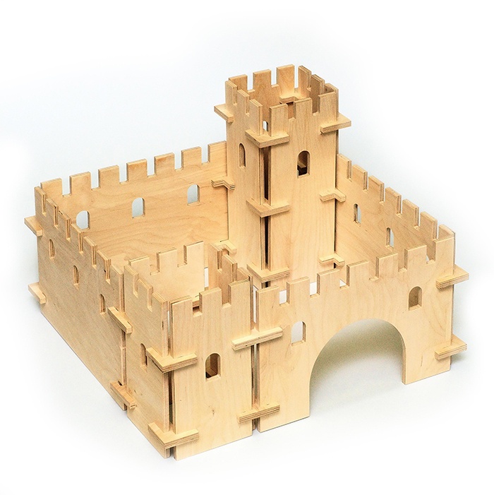 фото Игровой набор Форатойс конструктор деревянный "Крепость" бежевый