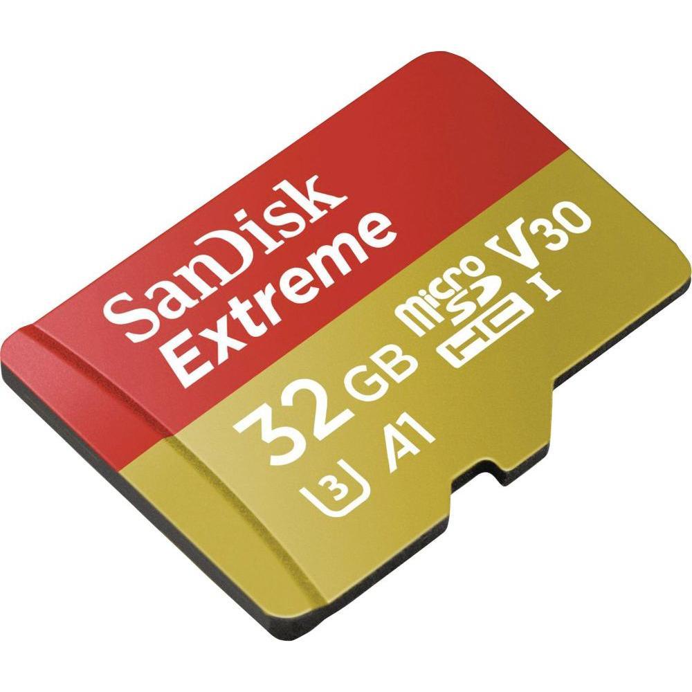 фото Карта памяти SanDisk MicroSD 32GB Class 10 Extreme Action Cameras UHS-I U3 A1 (100 Mb/s) + SD адаптер