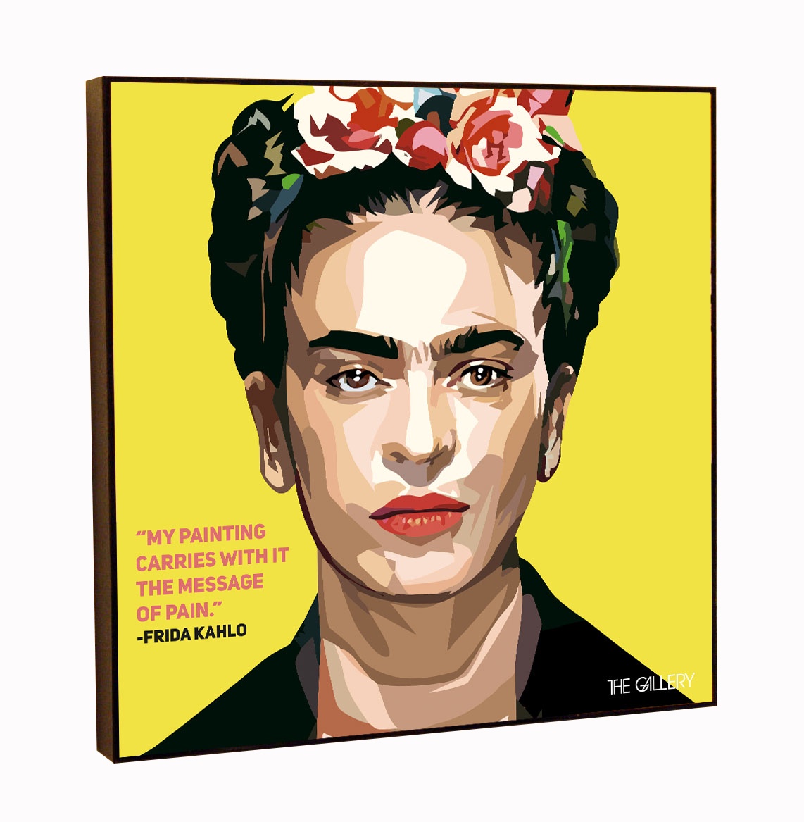 фото Постер The Gallery  Картина Фрида Кало в стиле поп-арт 25 х 25 см, принт + МДФ, Оргалит