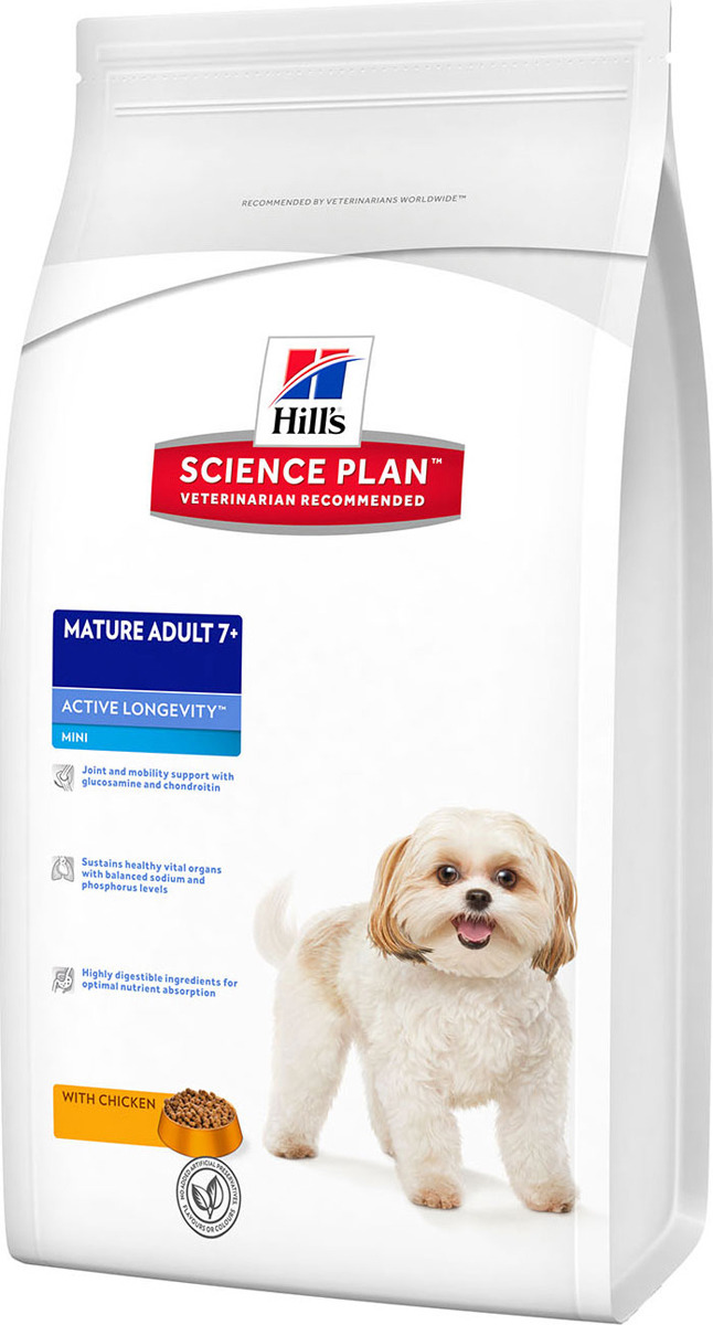 фото Корм сухой Hill's Science Plan Active Longevity Mini для собак мелких и средних пород старше 7 лет, с курицей, 3 кг